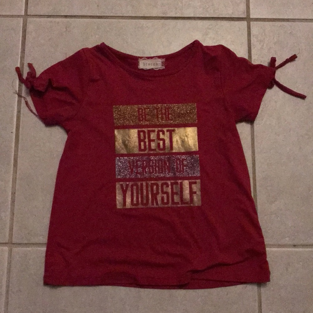 🔥btween girls maroon shirt with motivationalwords